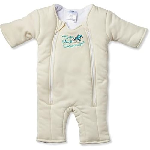 Baby Merlin's Magic Sleepsuit Transition Product - 3-6 Months Swaddle Transition Sleepsuit - Soft Cotton Material with Double Zipper for Easy Diaper Changes - Promotes Safe Sleep for Babies - Blue