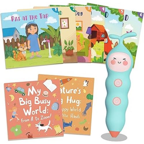 QuTZ Talking Pen Set: 2 Board + 6 Phonics Books