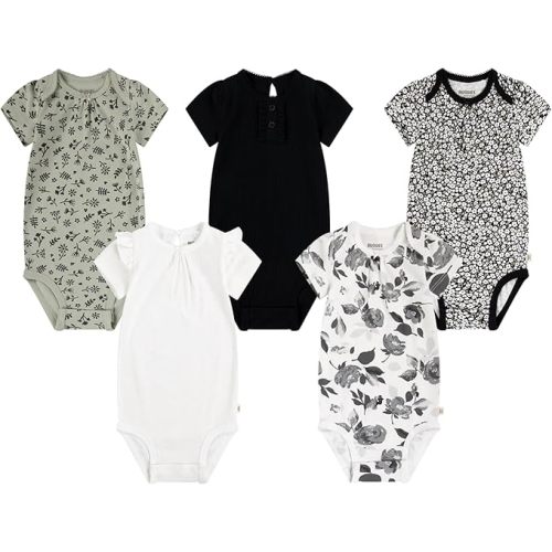 Huggies unisex-baby 5-pack Elevated Bodysuit