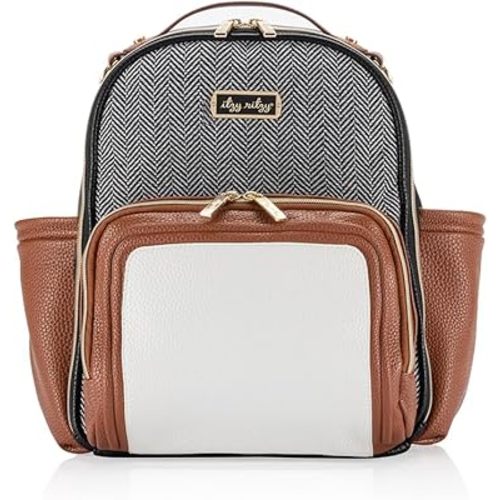 Itzy Ritzy Mini Plus Diaper Bag, Coffee & Cream