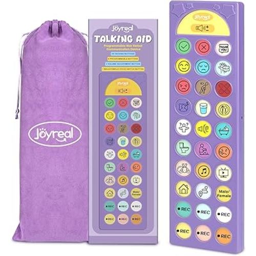 AAC Device for Autism, Joyreal Non Verbal Communication Tools for Speech Therapy & Stroke Rehab. Autism Talking Aids with 6 Programmable Buttons & Adjustable Volume, Autism Toys for Kids and Adults
