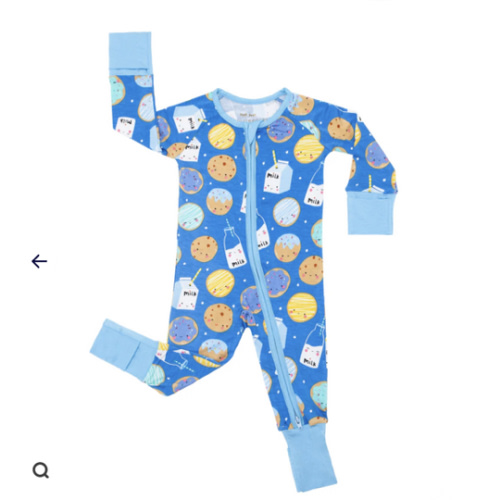 Blue Cookies & Milk Zippy - Little Sleepies