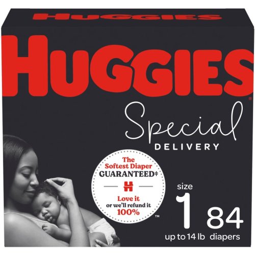 Huggies Special Delivery Hypoallergenic Fragrance, Lotion and Parabeen Free Comfortable Wetness Indicator Breathable Diapers - Size 1, 84 Count