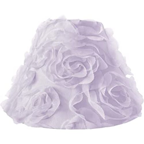 Sweet Jojo Designs Purple Floral Rose Lamp Shade - Solid Light Lavender Flower Luxurious Elegant Princess Vintage Boho Shabby Chic Luxury Glam High End Roses