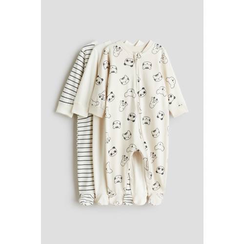 3-PACK PAJAMA JUMPSUITS WITH ZIPPER