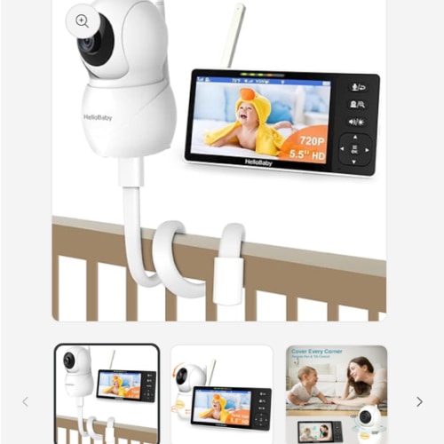 HelloBaby 720P 5.5'' Video Baby Monitor