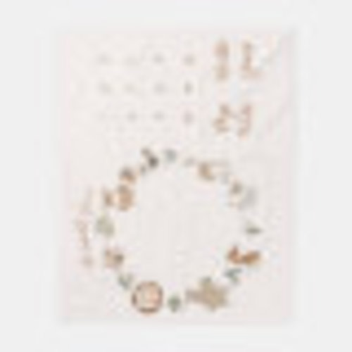 Boho Woodland Animals Monthly Baby Milestone Fleece Blanket | Zazzle