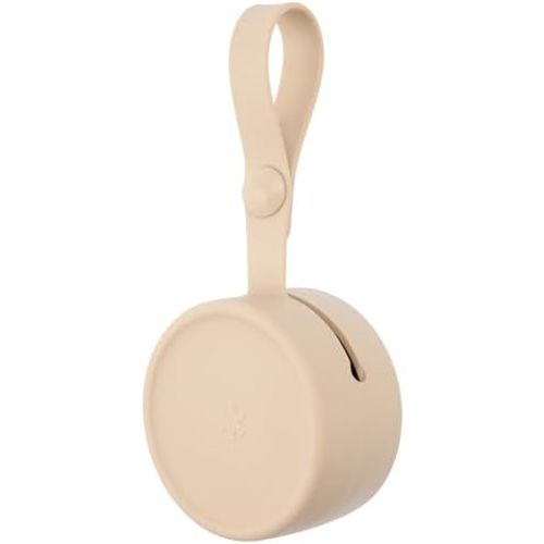 Skip Hop Baby Silicone Pacifier Holder Case with Easy-Access Opening and Strap, Fits 2 Pacifiers, Oat