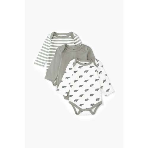 3-Pack Long Sleeve Bodysuits - Monica + Andy