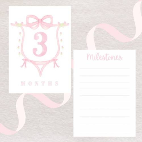 Girl Milestone Cards / Watercolor Milestone Cards / Baby's - Etsy