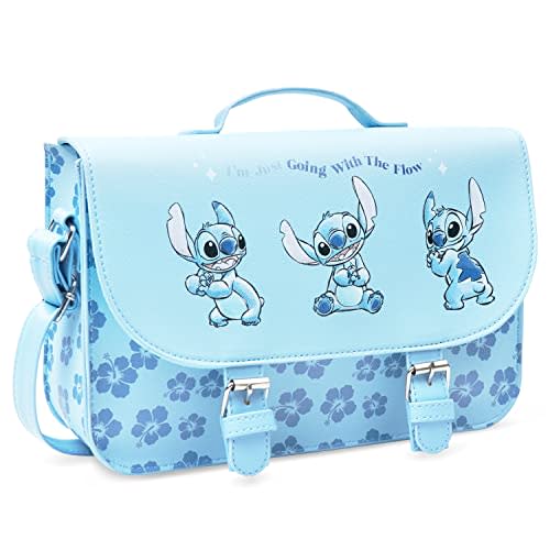 Disney Stitch Crossbody Bags for Women Teenagers Girls Purse Shoulder Bag for Shopping Vacation Stitch Gifts for Girls (Blue)