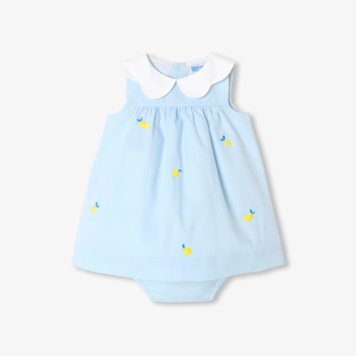 Baby girl dress in Oxford cotton