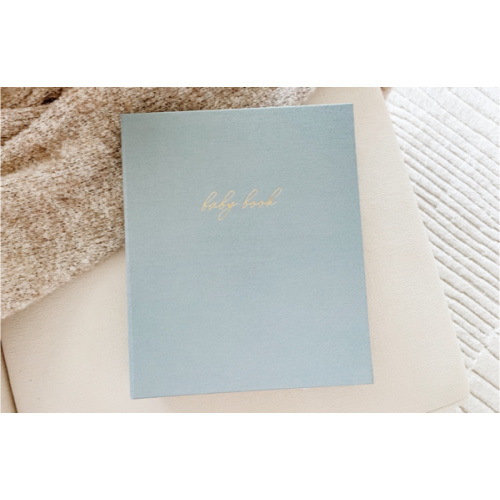 First Year Baby Memory Book - Dusty Blue