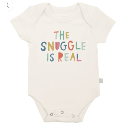 Organic Baby Onesie - Snuggle is Real | 100% Cotton | Finn + Emma (9-12mo)