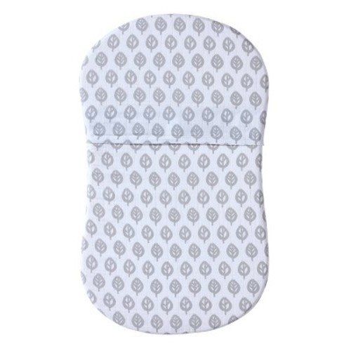 HALO Innovations Bassinest 100% Cotton Fitted Sheet, Color: Gray Leaf