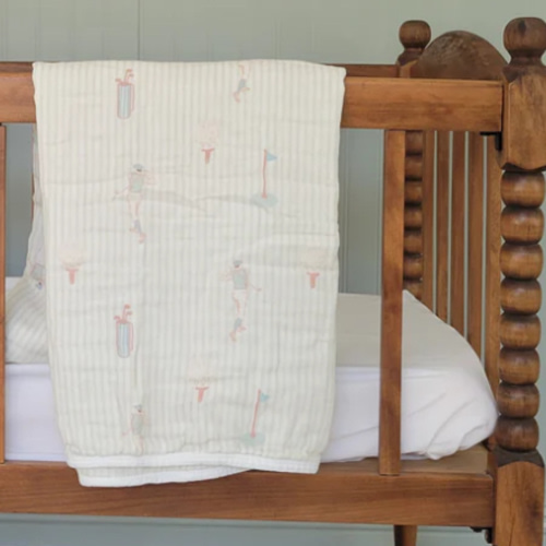 Vintage Golf 6 Layer Gauze Blanket