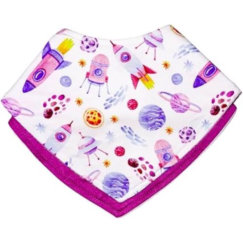 Baby Bib Combo for Drooling and Teething - Set of Two Bibs, Soft Bamboo Viscose, Highly Absorbent, Snap Closure