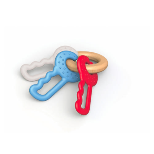 Green Keys Clutching Toy - R,W,B