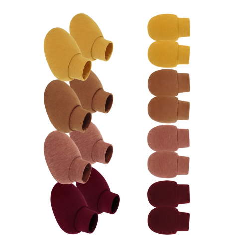 4 Set Anti Scratch Baby Mittens And Socks Cotton Breathable Design Mitts & Foot Covers Pack For Newborns And Infants