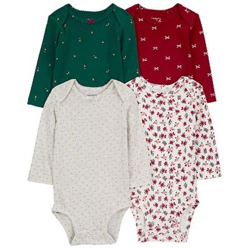 Baby Girl Carter's 4-Pack Long-Sleeve Original Bodysuits