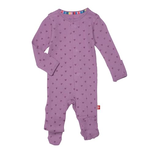 Magnetic Me Girls Modal Magnetic Baby Footie Pajamas | Silky Soft Modal Fabric | Baby Sleepers Available Sizes PRE - 24M