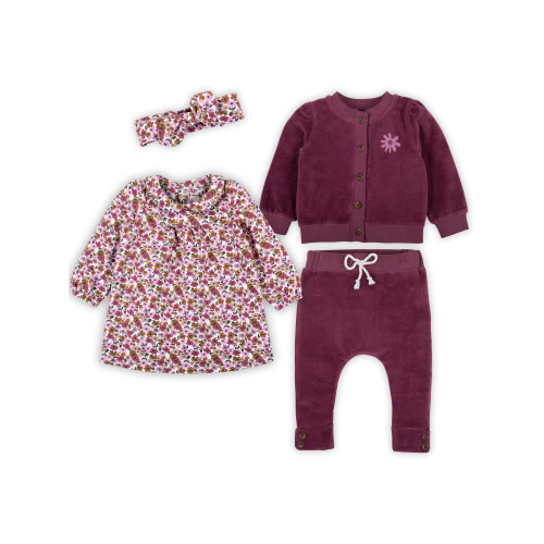 Little Star Organic Baby Girl 4 Pc Gift Set, Size 0/3M - 24 Months