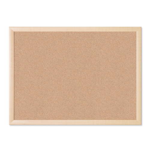 U BRANDS 17 x 23 in. Cork Bulletin Board, Maple Wood-Style Frame