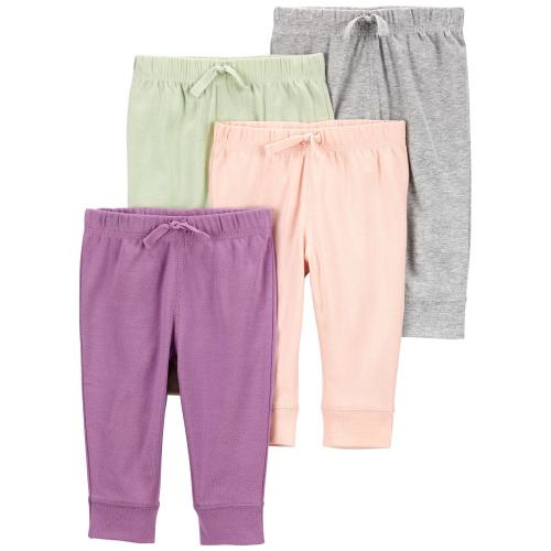 Baby 4-Pack Pull-On Pants - Style,Multi