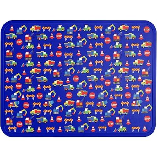 Simple Modern Silicone Placemat for Baby, Toddlers, Kids | Non-Slip Baby Eating Table Food Mat for Restaurants and Dining Table | Piper Collection | Under Construction