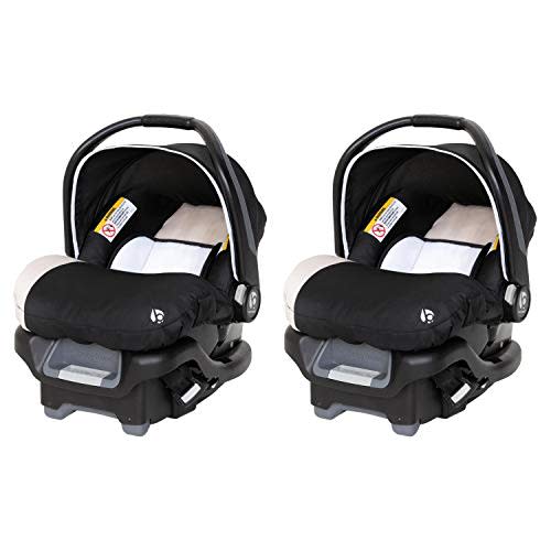 Baby Trend Ally Newborn Baby Infant Car Seat Carrier Travel System with Harness and Extra Cozy Cover for Babies up to 35 Pounds, 2 Pack, Khaki