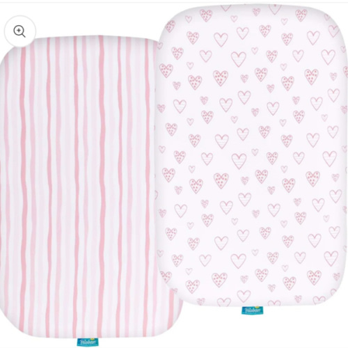 Bassinet Sheets - Fit Cowiewie Baby Bassinet, 2 Pack, 100% Jersey Cotton