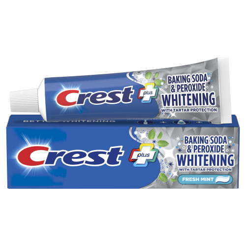 Crest Plus Baking Soda & Peroxide Whitening Toothpaste, Fresh Mint, 2.4 oz