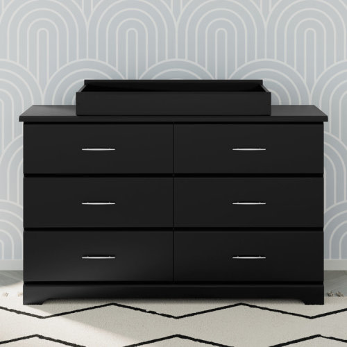 Storkcraft Brookside 6 Drawer Dresser with Nest Topper and Change Pad Nursery Set