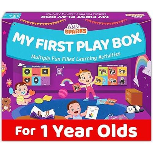 Smartivity 5in1 Montessori Play Box for 1+ Years Boys & Girls | 5 Educational Activities | Birthday Gift for 1+ Year Old Kids I Brain Boosting Toy, Builds - Motor, Shapes, Matching Skills & More