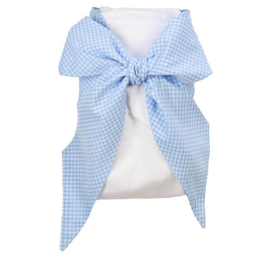 Bow Swaddle ® - Blue Gasparilla Gingham