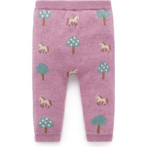 On The Farm Leggings Orchard Jacquard - Purebaby Pants | Maisonette