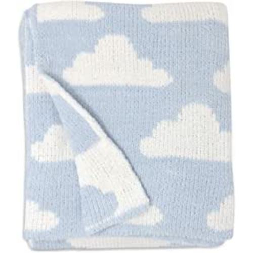 Living Textiles Blue Clouds Chenille Soft Baby Blanket Reversible Premium Cozy Fabric for Best Comfort - for Infant,Toddler,Newborn,Nursery,Boy,Unisex,Throw,Crib,Stroller,Gift, Blue Clouds 40x30 : Home & Kitchen