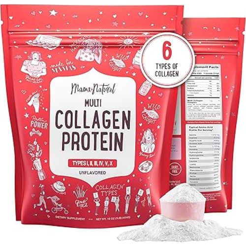 Multi Collagen Protein Powder Type I II III IV V X - Unflavored & Hydrolyzed 16Oz Pure Collagen Peptides Powder - Grass Fed Beef, Wild Fish Marine & USA Eggshell - Whole Body Collagen