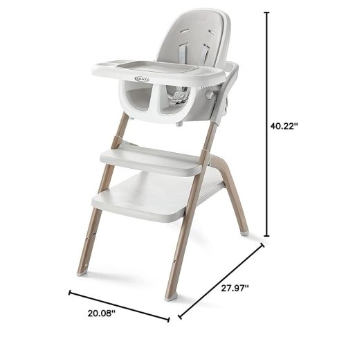 Graco EveryStep 6 in 1 High Chair, Babies and Toddlers Portable Slim High Chair with 6 Growing Stages from Infant to Toddler Seating, Convenient for Dining Time, Featured Design in Misty