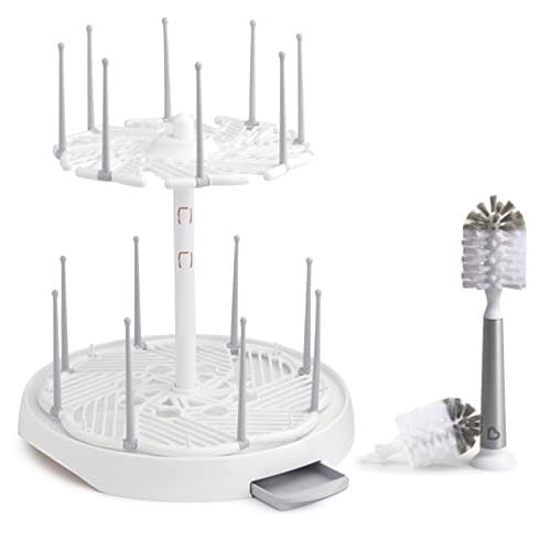 Munchkin® High Capacity Drying Rack and Shine™ Stainless Steel Bottle Brush