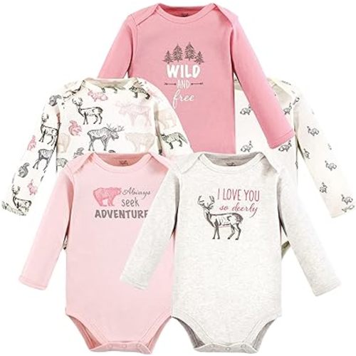 Touched by Nature unisex-baby Organic Cotton Long-sleeve Bodysuits