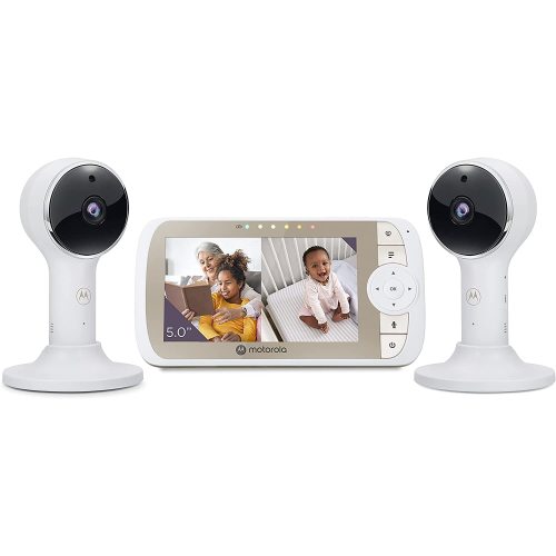 "Motorola VM65-2 1080p Wi-Fi Baby Monitor | 5"" Screen, Two-Way Talk, Split Screen"