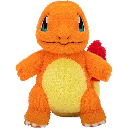 Pokemon Cuddly Charmander Plush - 8-Inch Soft Shaggy Plush with Authentic Details