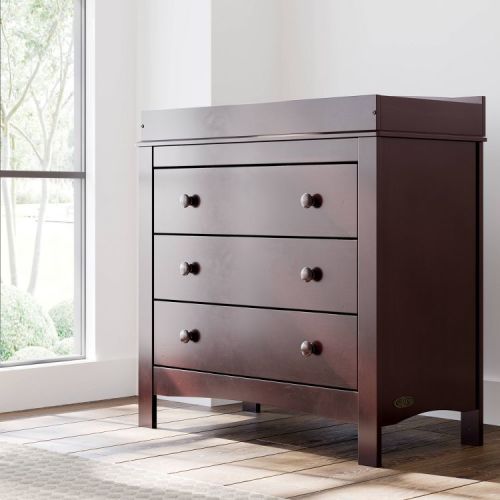 Graco Noah 3-Drawer Dresser with Removable Changing Table Topper - Espresso