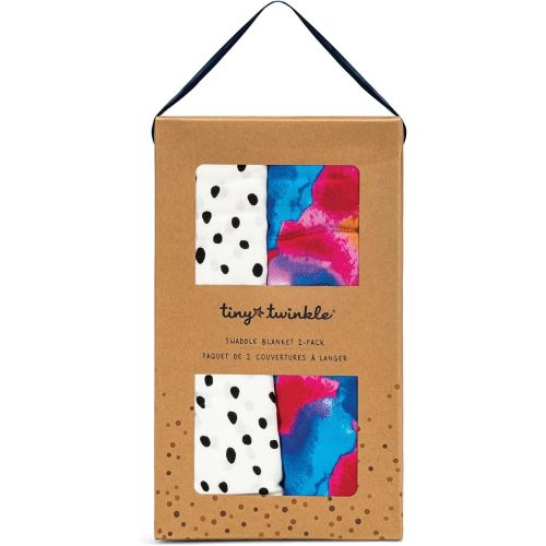 Tiny Twinkle Kaffle Swaddle Blanket 2-Pack - Soft and Silky Baby Blanket to Wrap and Swaddle Newborns, Sized 47 x 47