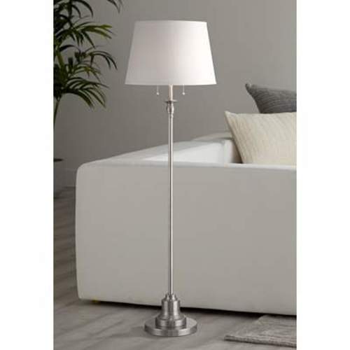 360 Lighting Spenser 58" High Brushed Nickel Transitional Floor Lamp - #4457D | Lamps Plus