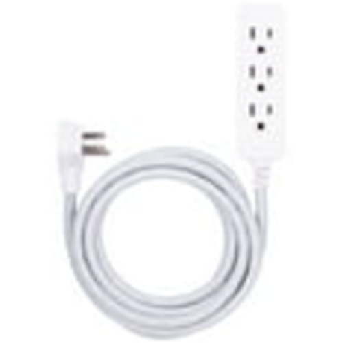 GE Pro Extension Cord with Surge Protection, 250J, White/Gray, 8ft. – 38433