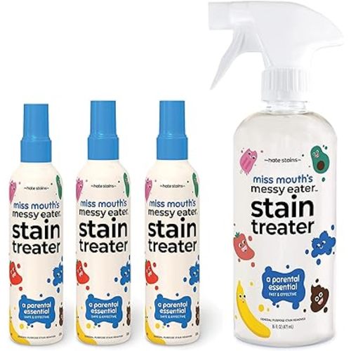 Miss Mouth's Messy Eater Stain Treater - 3 Pack Stain Remover Spray and 16oz Bottle