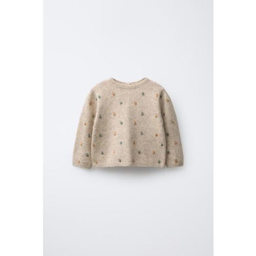 BOBBLE KNIT SWEATER - Light beige | ZARA United States