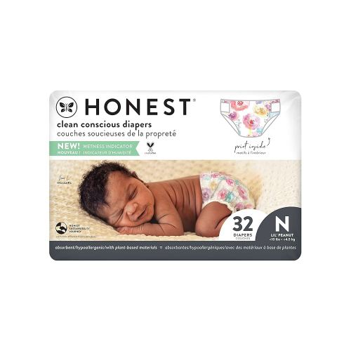 The Honest Company Diapers, Size 0 NB, ROSE BLOSSOM